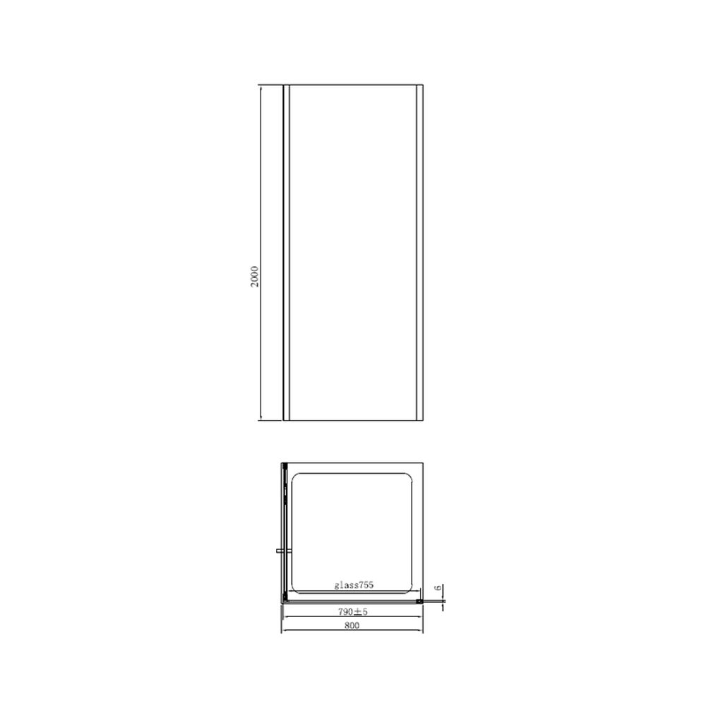 Cabina dus patrata culoare crom 80x80 cm, Mediterraneo, Andina [2]