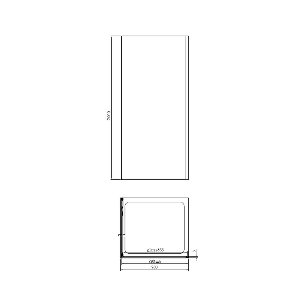 Cabina dus patrata culoare crom 90x90 cm, Mediterraneo, Andina [2]