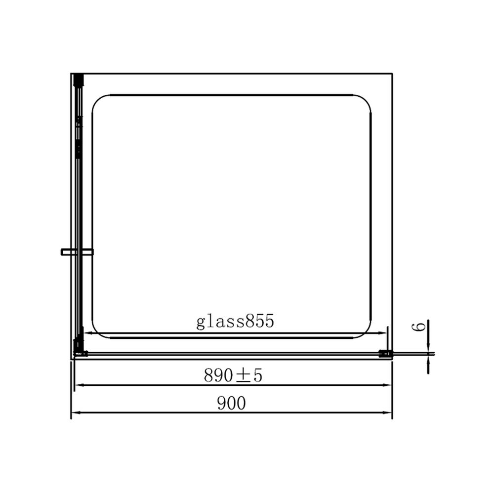 Cabina dus patrata culoare crom 90x90 cm, Mediterraneo, Andina [3]