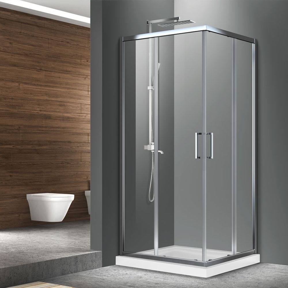 Cabina dus patrata crom 90x90 cm, Mediterraneo, Hector [2]