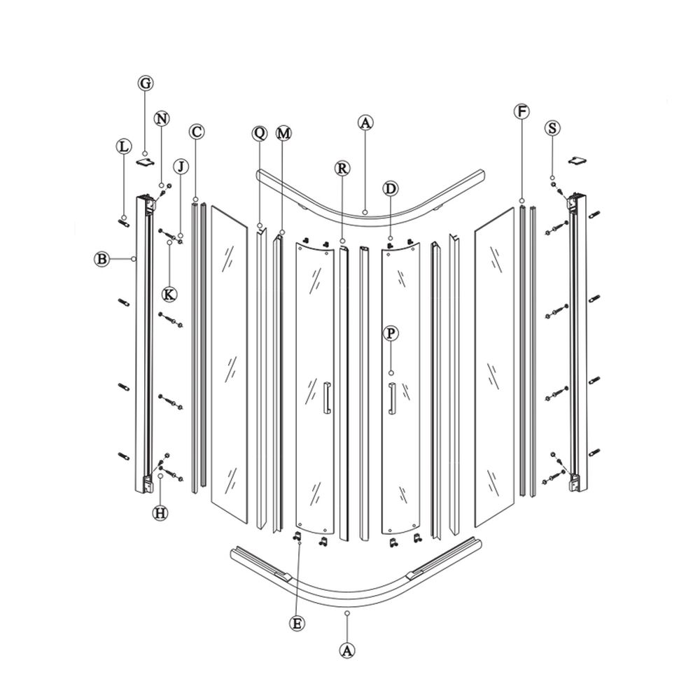 Cabina dus semirotunda 90x90 cu usi culisante Sanswiss, Ocelia [4]