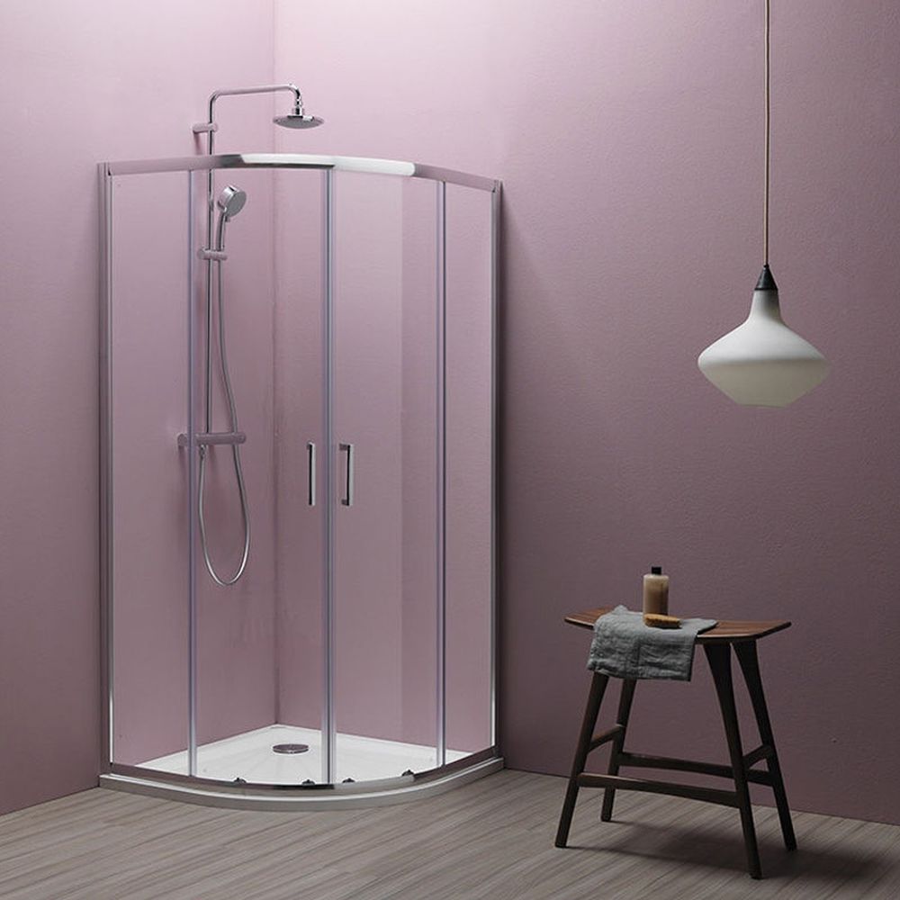 Cabina dus sticla semirotunda 90x90 cm KolpaSan Eco Quat