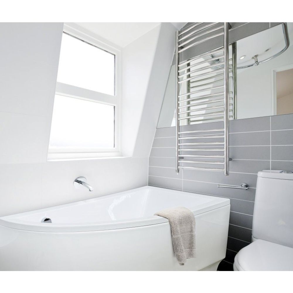 Cada baie asimetrica, acril, 150 x 70 cm, orientare dreapta, Besco Praktika [2]