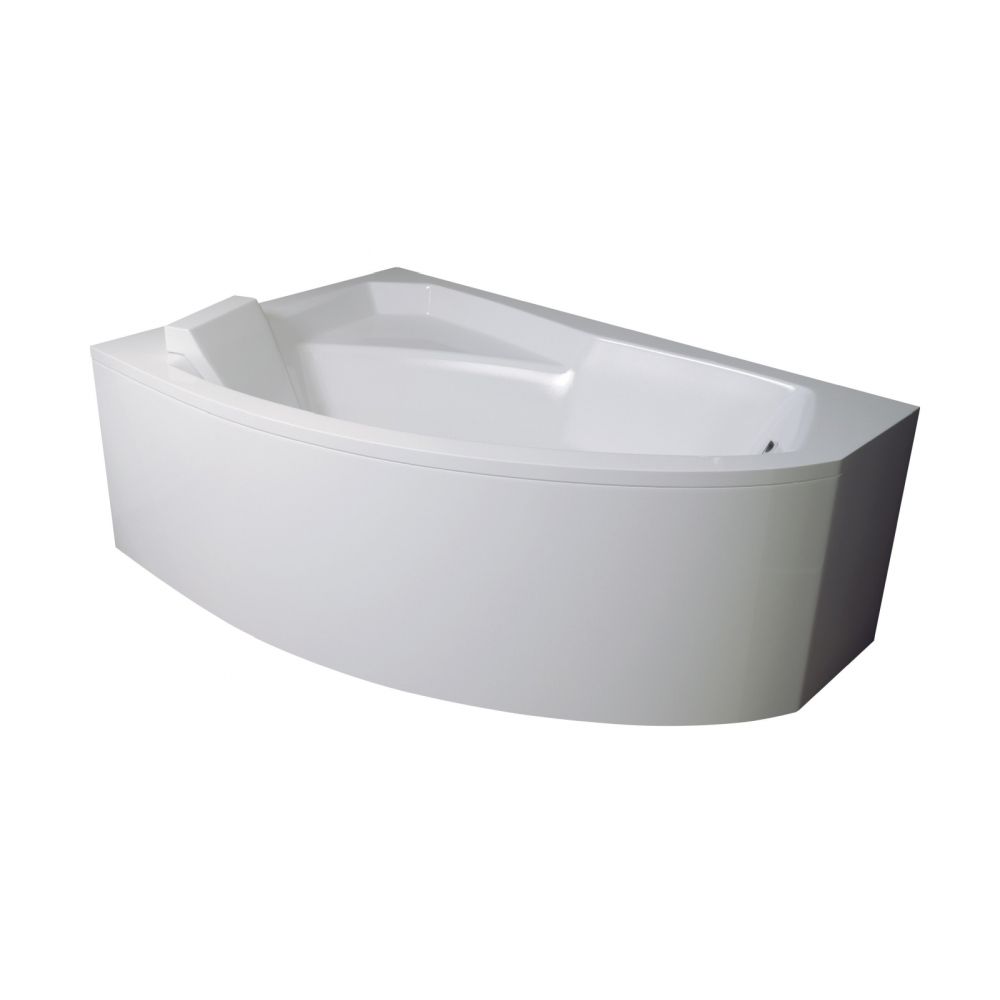 Cada baie asimetrica cu sezut, acril, 150 x 95 cm, orientare stanga, Besco Rima [2]