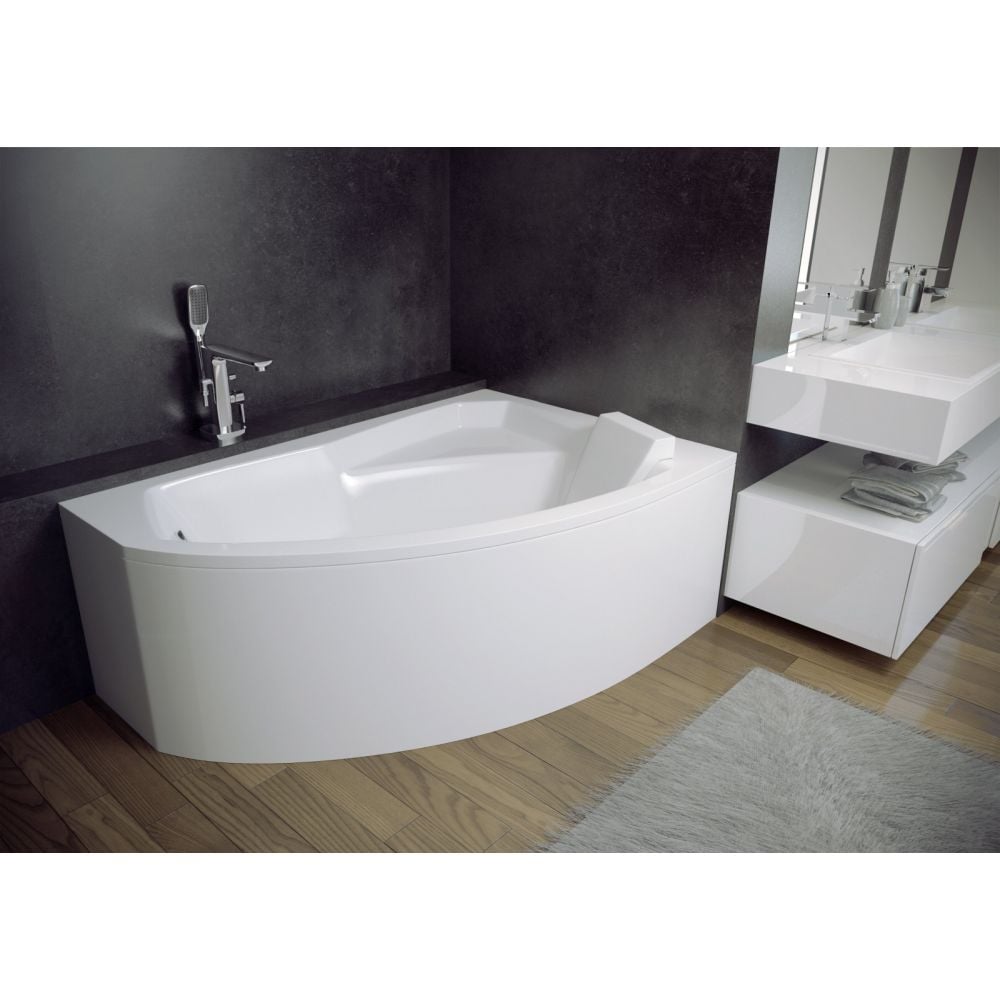 Cada baie asimetrica cu sezut, acril, 170 x 110 cm, orientare dreapta, Besco Rima [3]