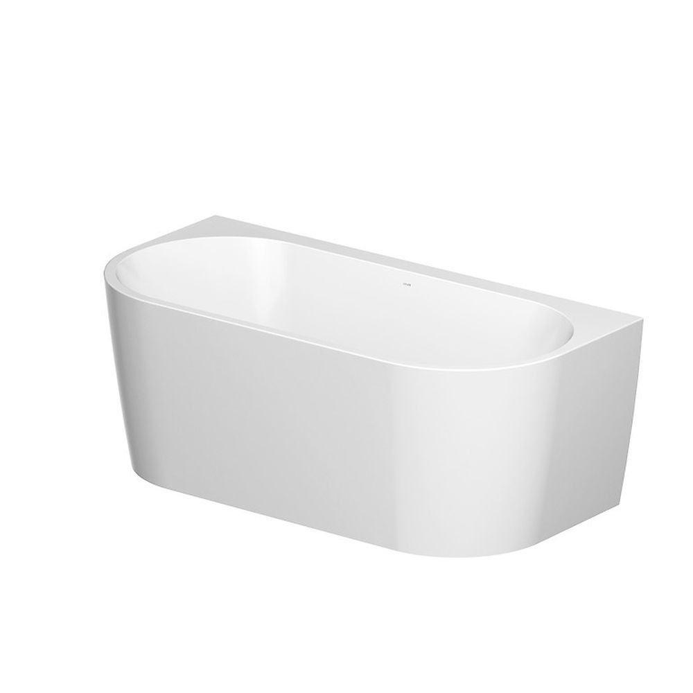 Cada baie freestanding Cersanit Crea, 170 x 82 cm, asimetrica, lipita de perete, alba [2]