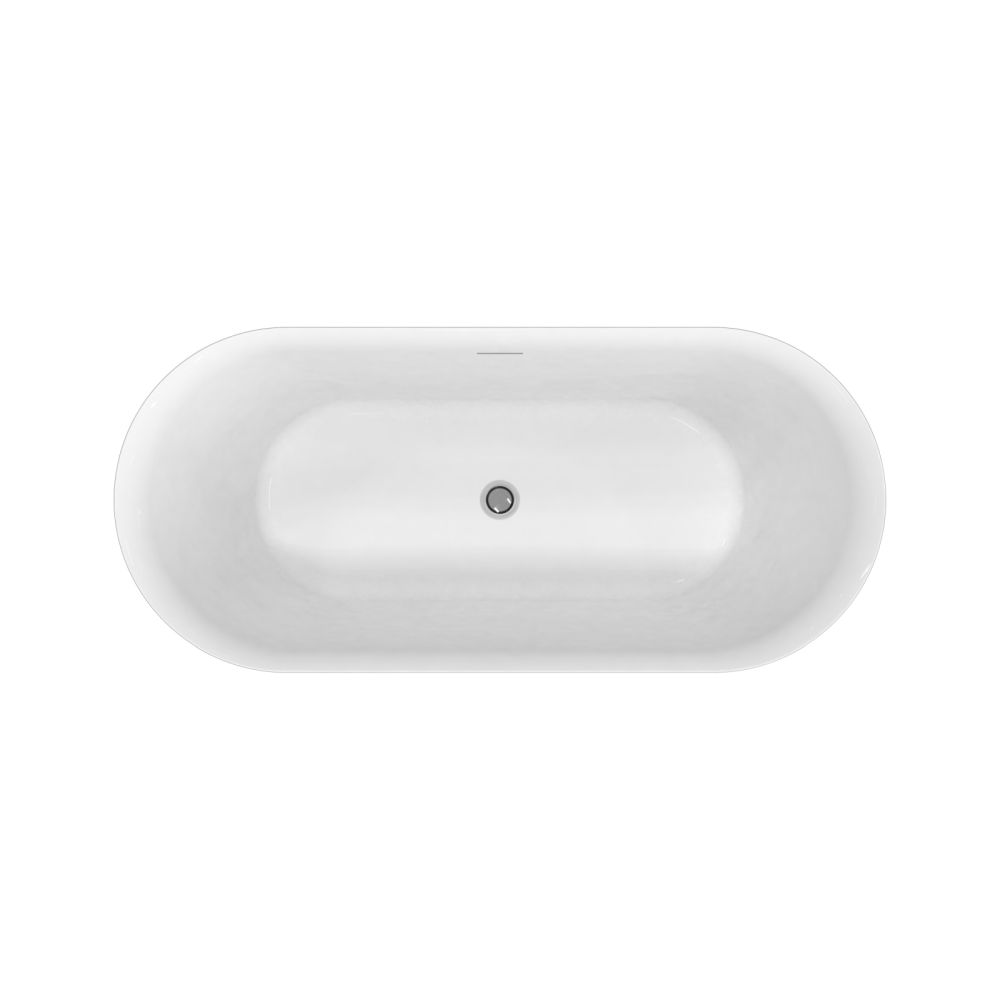 Cada baie freestanding alba, ovala, acril, 167 x 75 cm, Florida Viva [3]