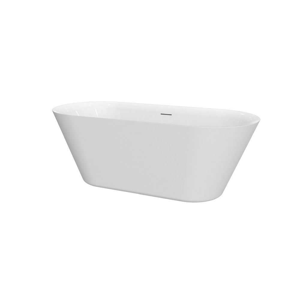 Cada baie freestanding alba, ovala, acril, 167 x 75 cm, Florida Viva [2]