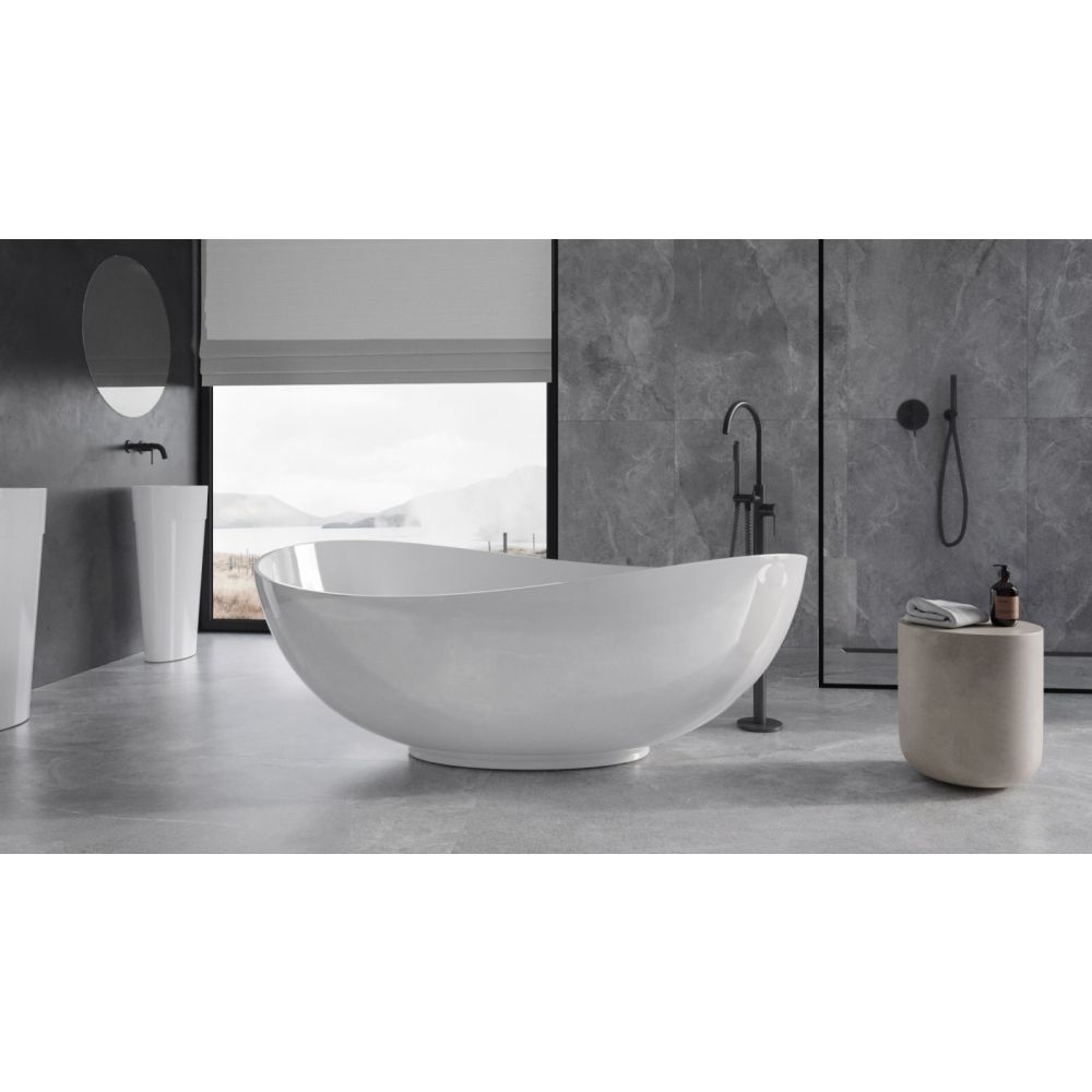 Cada baie freestanding Besco Siya, 172x100 cm, alb mat [5]