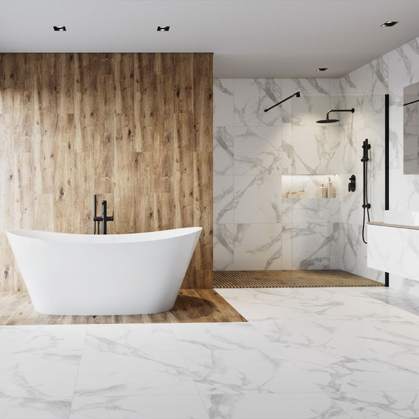 Cada baie freestanding Cersanit Inverto, 170 x 80 cm, ovala, alb lucios [3]