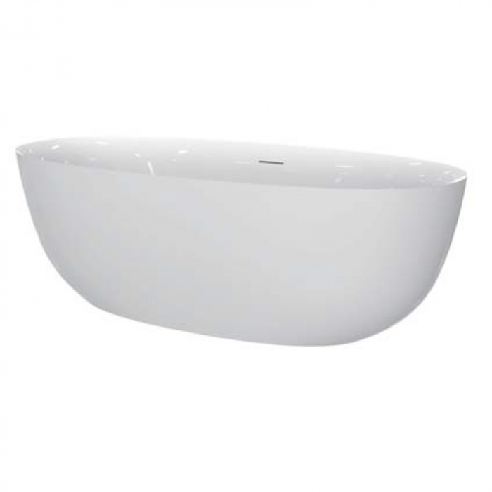 Cadă freestanding, Florida, Aura Slim 170, ovală, cu instalație completă, alb [2]