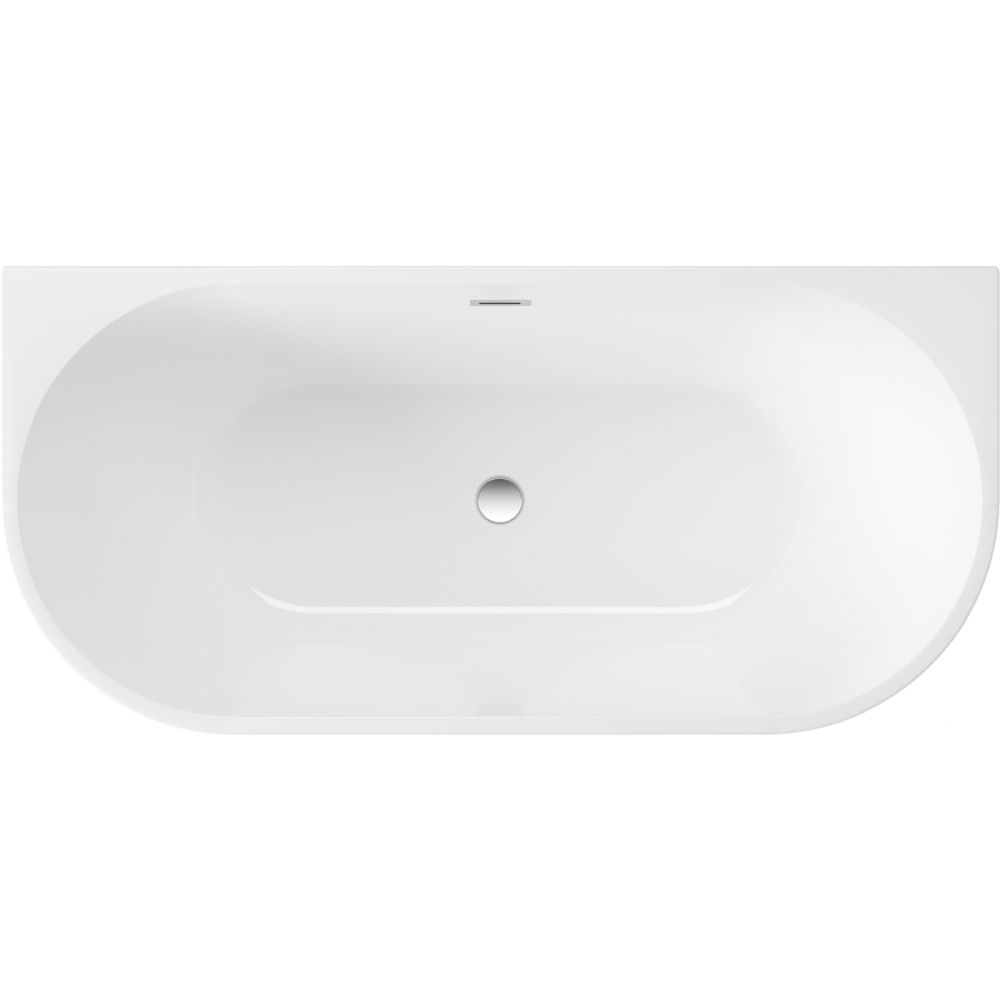 Cada baie freestanding Deante Silia, 150 x 75 cm, lipita de perete, alb lucios [4]
