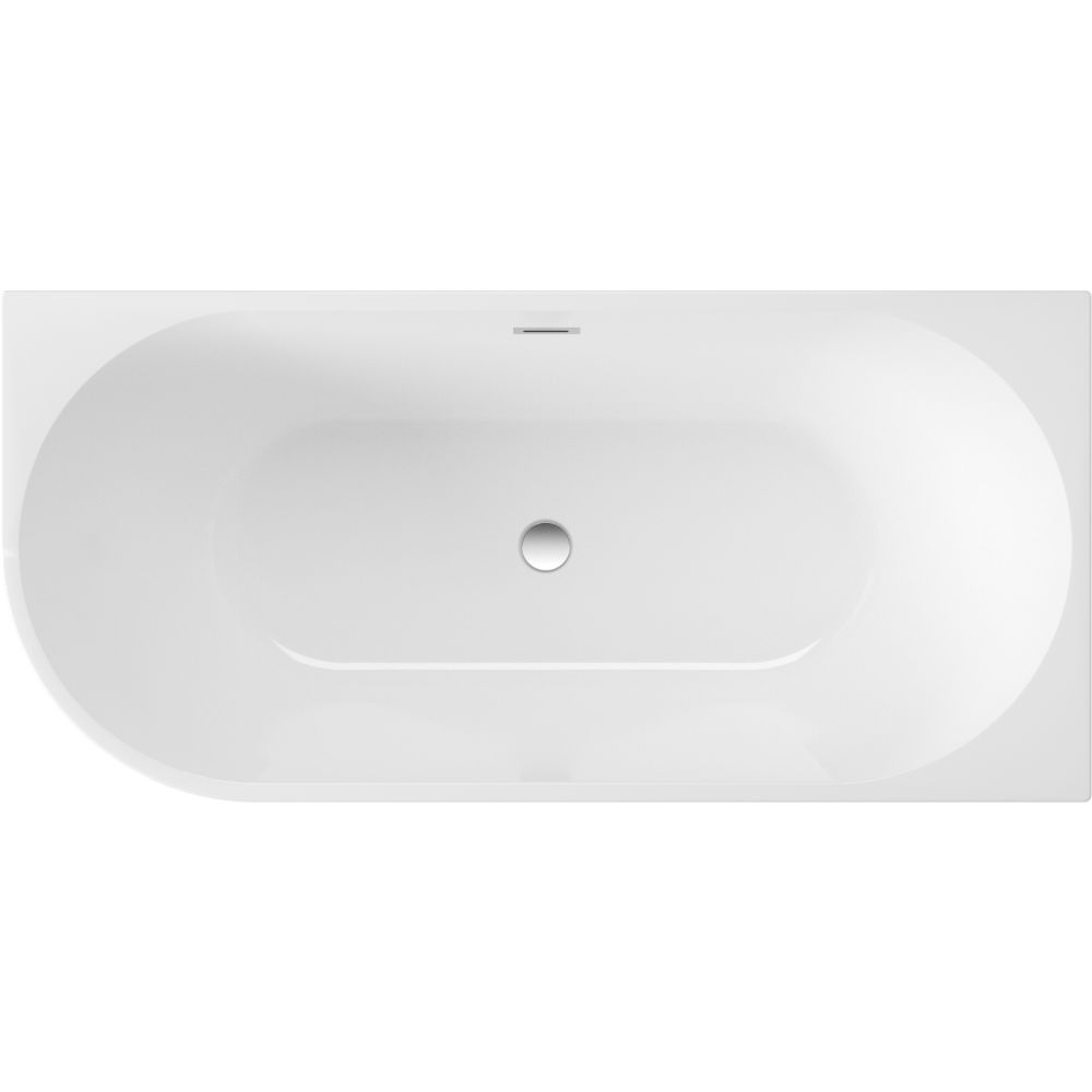 Cada baie freestanding Deante Silia, 160 x 75 cm, lipita de perete, orientare dreapta, alb lucios [3]