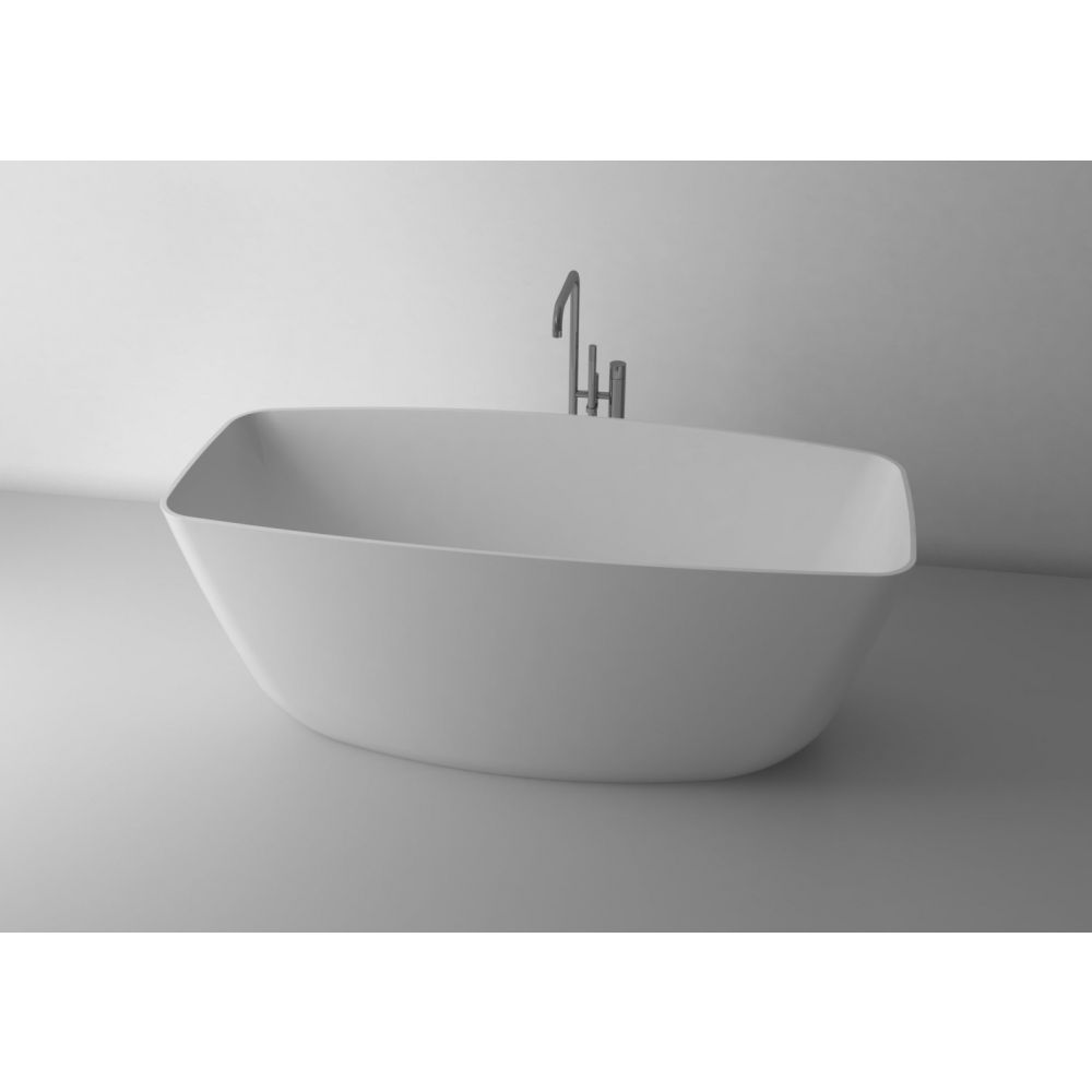 Cada baie freestanding dreptunghiulara, compozit, 156 x 70 cm, Cast Marble Monza [1]