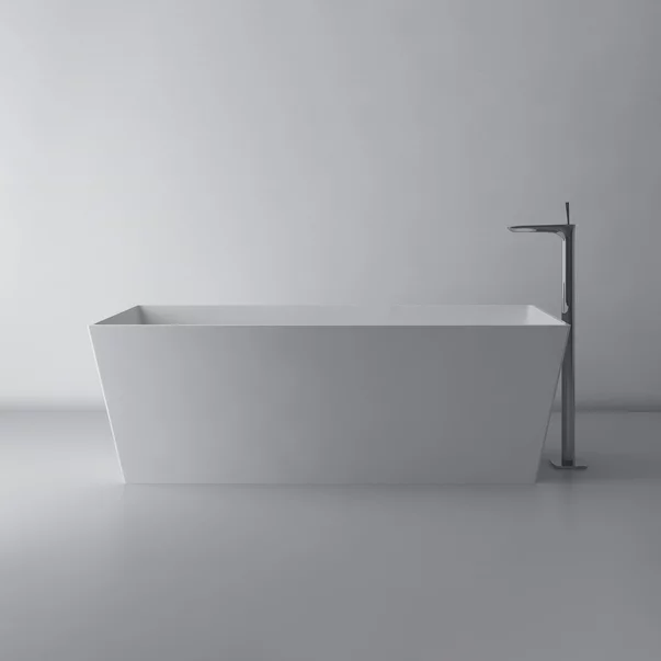 Cada baie freestanding dreptunghiulara, compozit, 159 x 65 cm, Cast Marble Cairo [6]