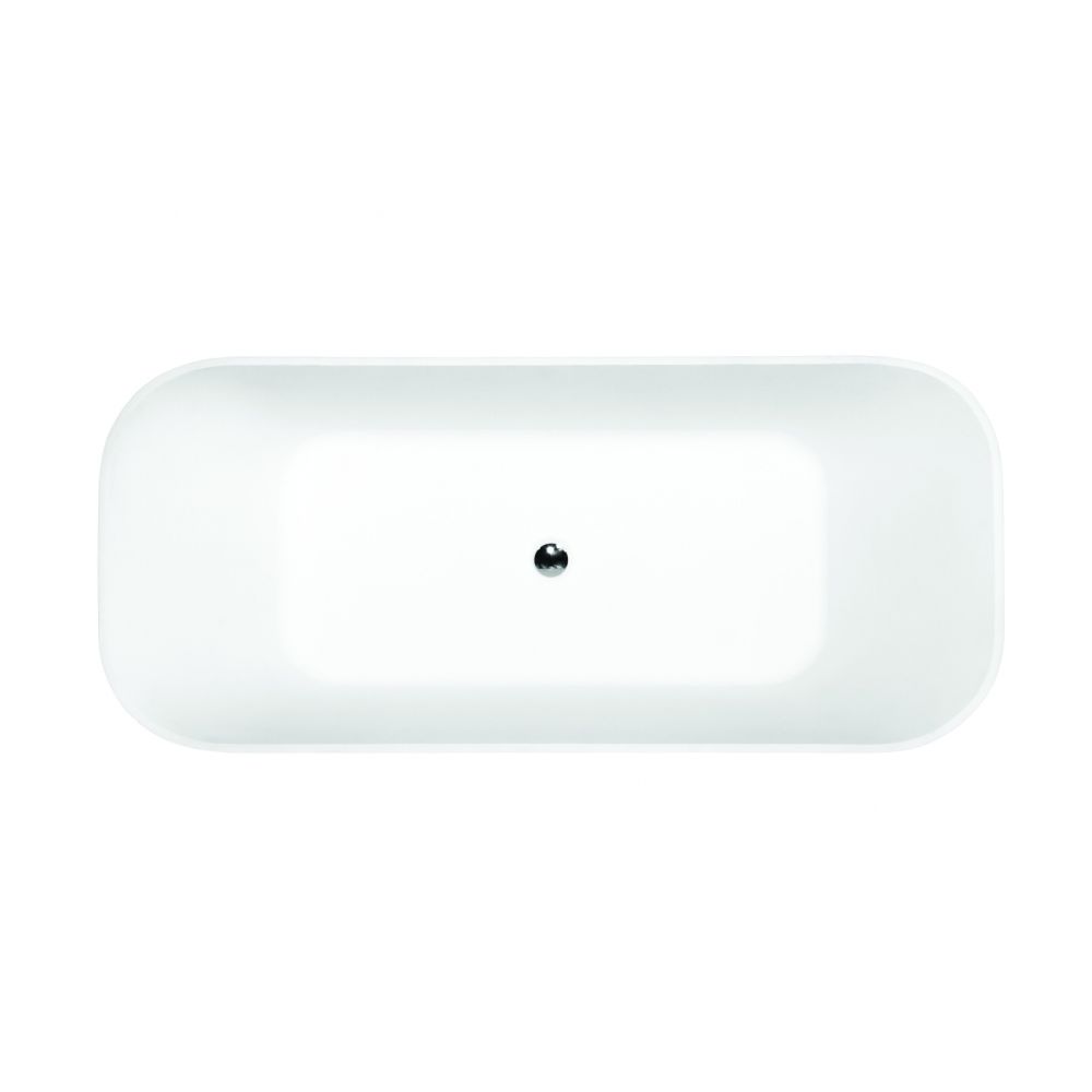Cada baie freestanding dreptunghiulara, compozit, alba, 160 x 70 cm, Besco Assos [3]