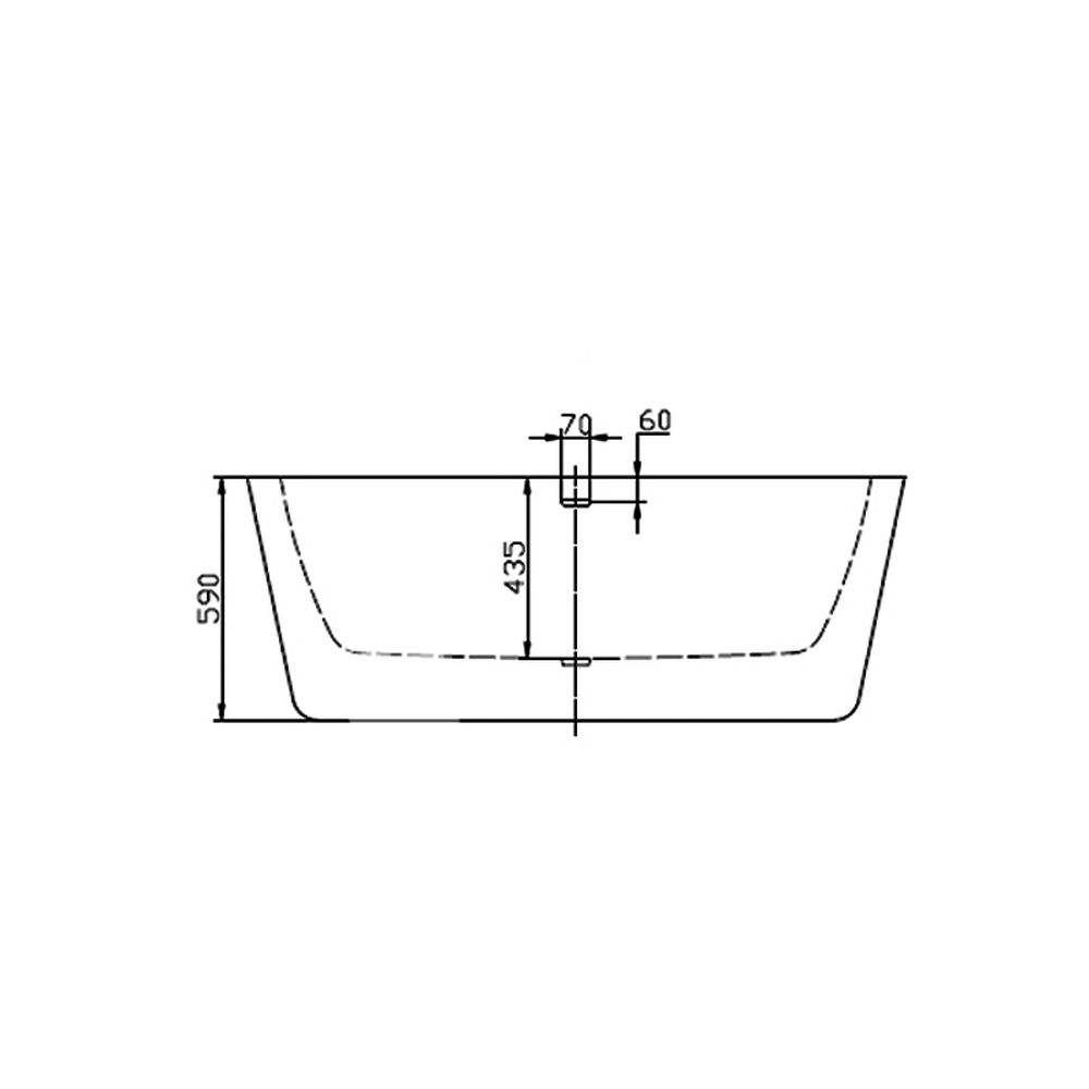 Cada baie freestanding 158 x 74 cm ovala Florida, Ava [3]