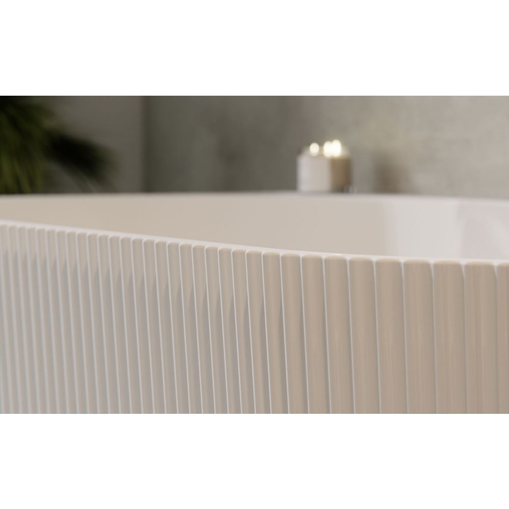 Cada baie freestanding, lipita de perete, alba, 3D, Besco Leya, 170x78 cm [7]