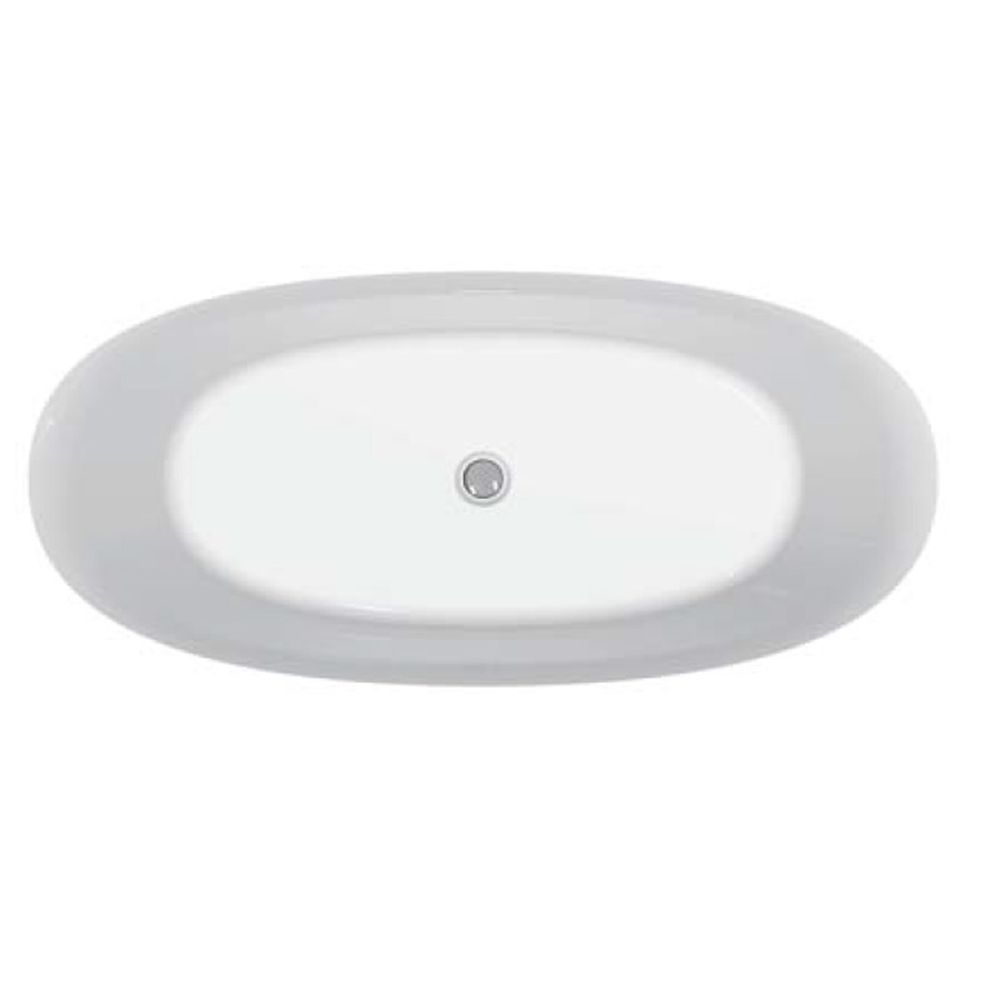 Cadă freestanding, Florida, Aura Slim 170, ovală, cu instalație completă, alb [3]