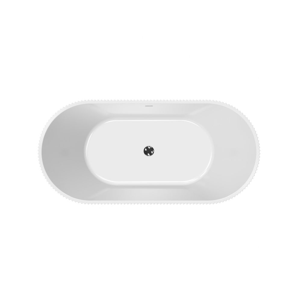 Cada baie freestanding, ovala, alba, 3D, Besco Giuliana, 170x80 cm [3]