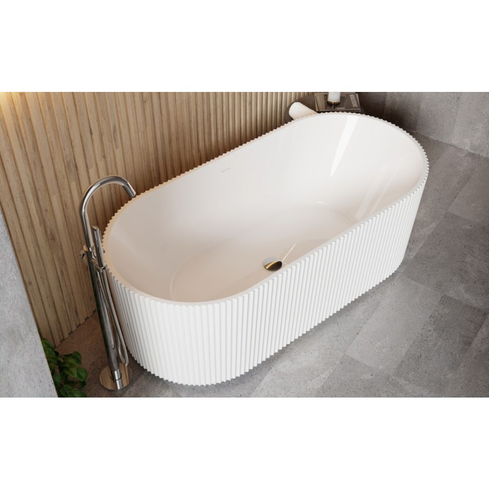 Cada baie freestanding, ovala, alba, 3D, Besco Giuliana, 170x80 cm [5]