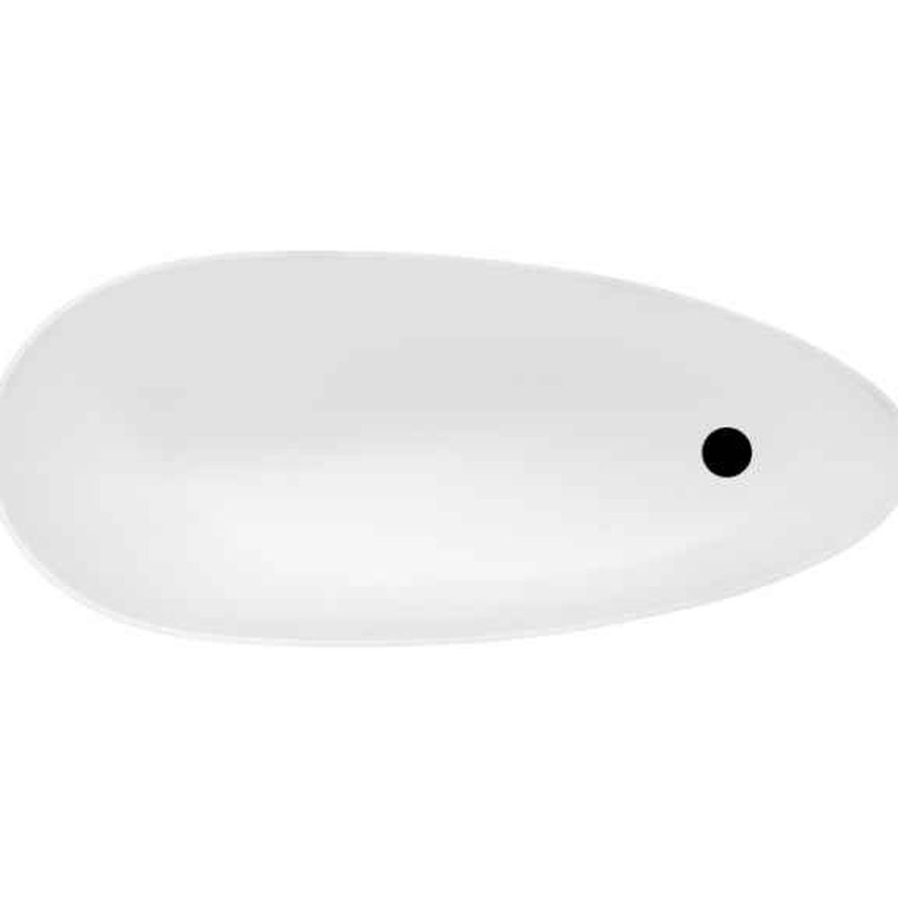Cada baie freestanding asimetrica, compozit, alba, 165 x 70 cm, Besco Keya [2]