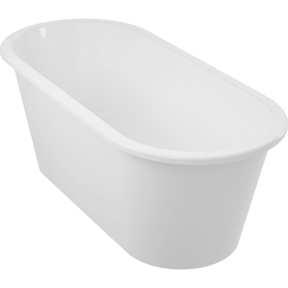 Cada baie freestanding ovala, compozit, 156 x 69 cm, Cast Marble Tivoli [2]