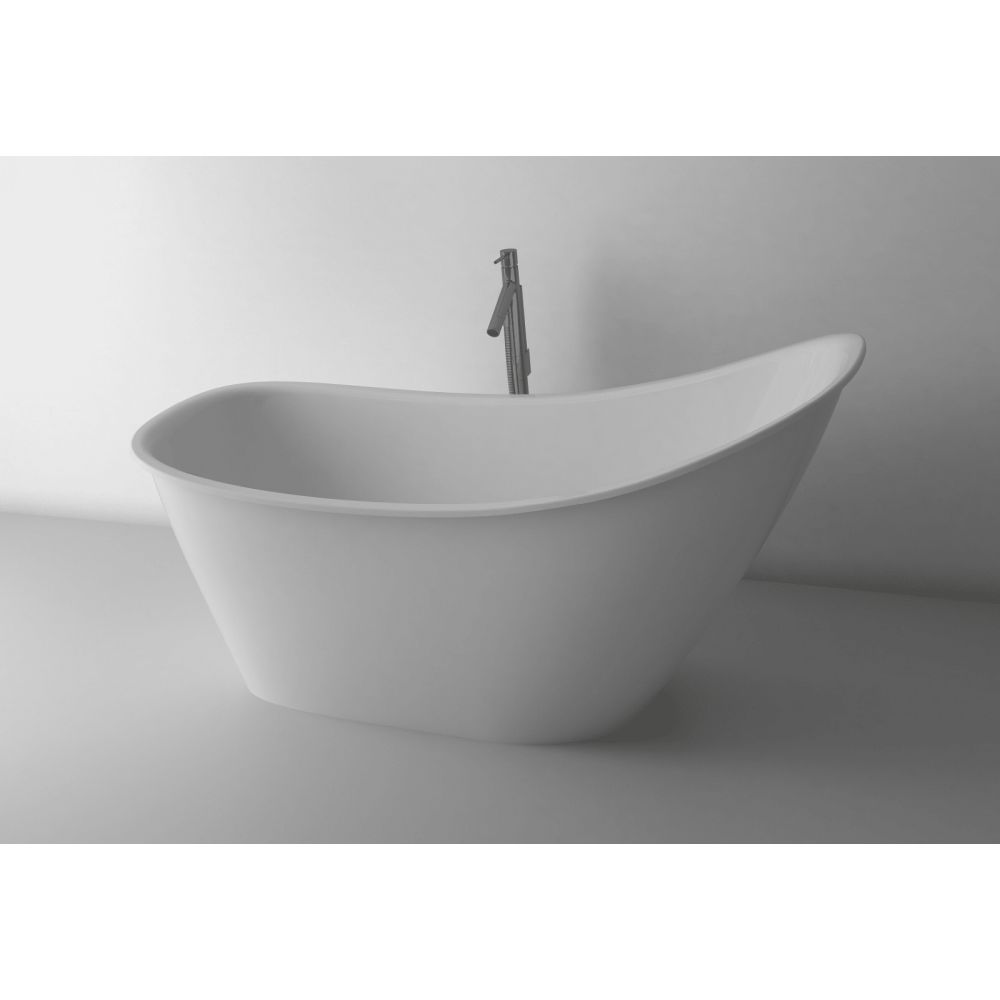 Cada baie freestanding ovala, compozit, 158 x 73 cm, Cast Marble Bergamo [1]