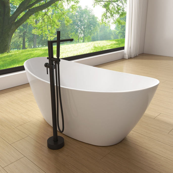 Cada baie freestanding ovala, compozit, 158 x 77 cm, Foglia Bella [7]