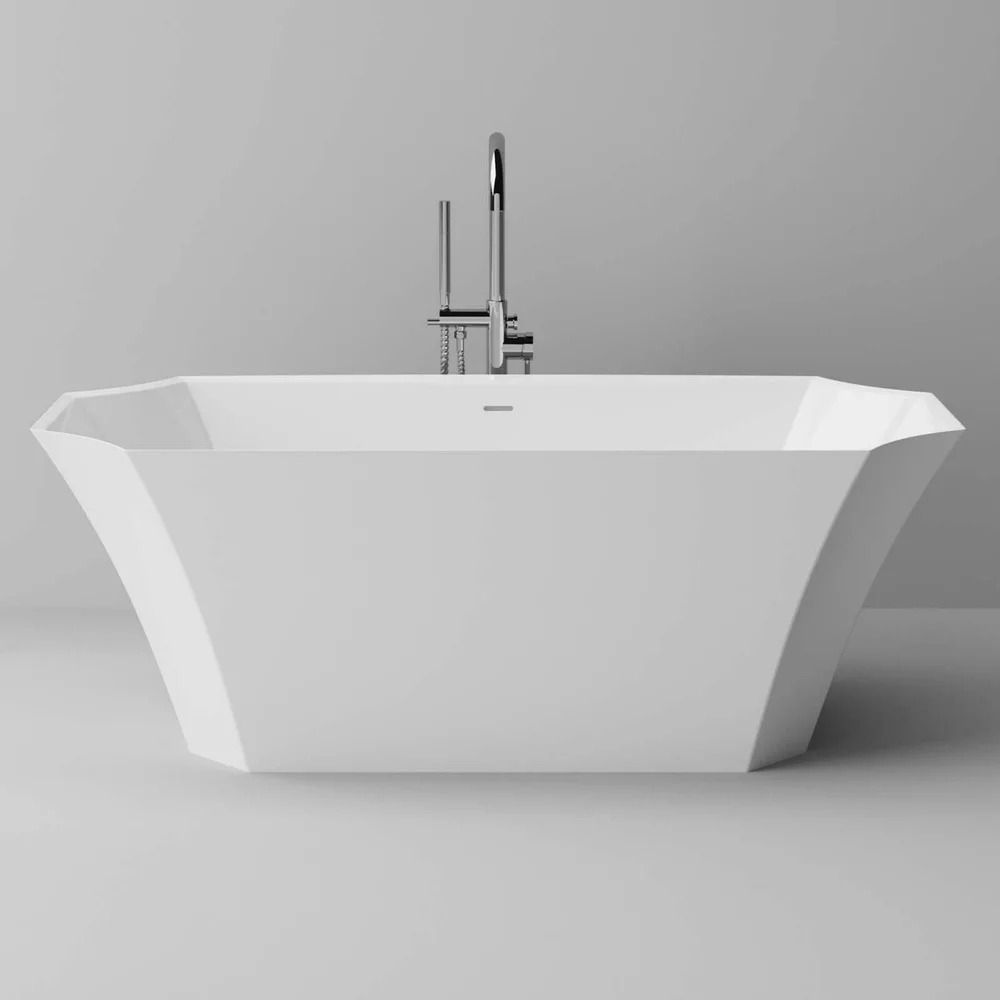 Cada baie freestanding asimetrica, compozit, 170 x 81 cm, Cast Marble Novara [1]