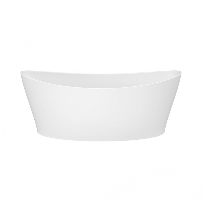 Cada baie freestanding ovala, compozit, 160 x 71 cm, Foglia Wave [10]