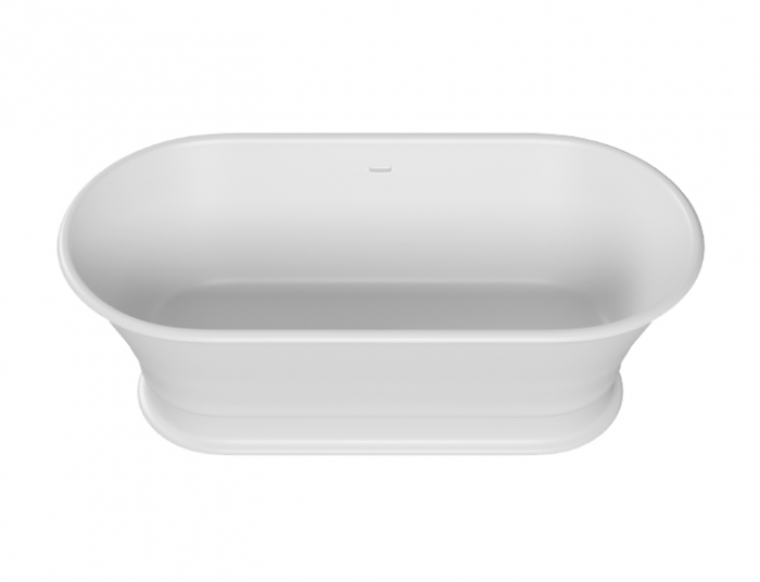 Cada baie freestanding ovala, compozit, 170 x 84 cm, Cast Marble Alcamo [5]