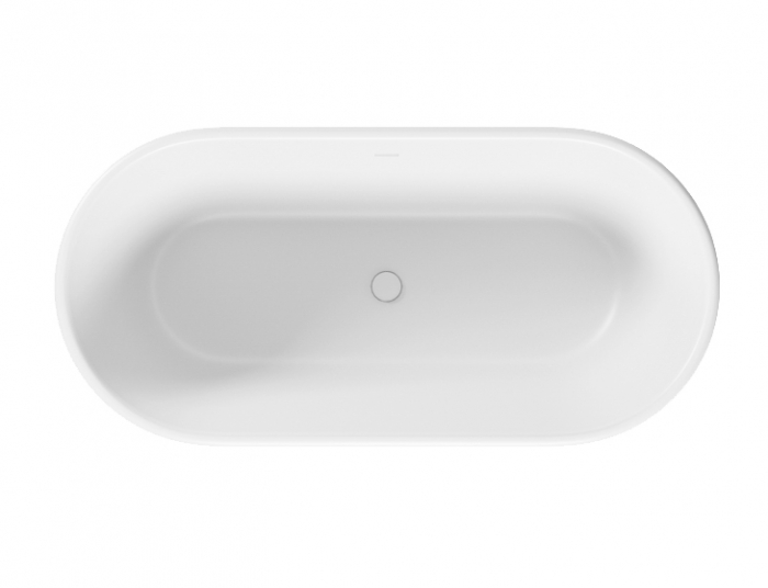Cada baie freestanding ovala, compozit, 170 x 84 cm, Cast Marble Alcamo [6]