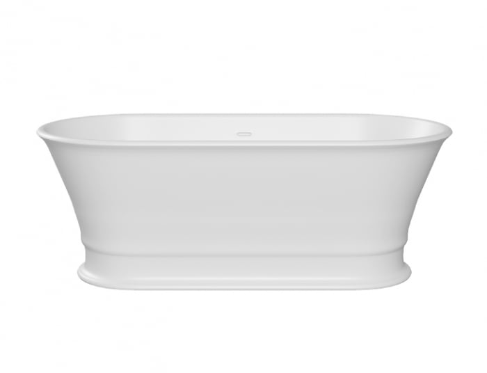 Cada baie freestanding ovala, compozit, cu preaplin, 170 x 84 cm, Foglia Clasic Elegante [5]