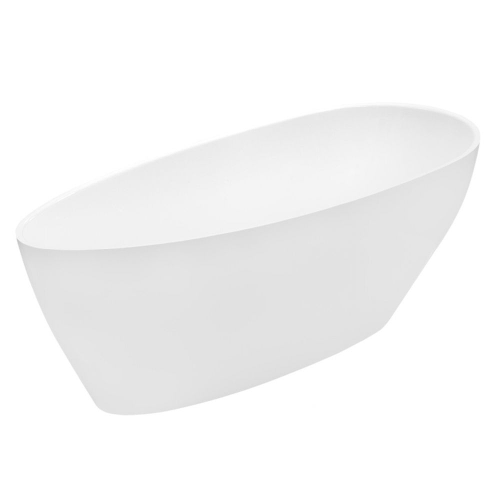 Cada baie freestanding ovala, compozit, alba, 170x72 cm, Besco Goya [3]