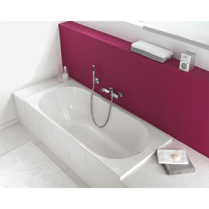 Cada baie incastrata 170x75 cm, dreptunghiulara din acril, alb alpin, Villeroy & Boch O.Novo [3]