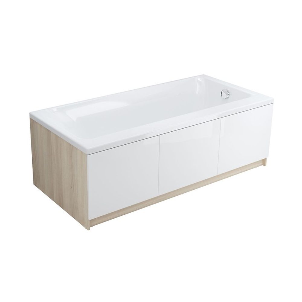 Cada baie incastrata Cersanit Smart, 170 x 80 cm, orientare stanga, alb lucios [3]