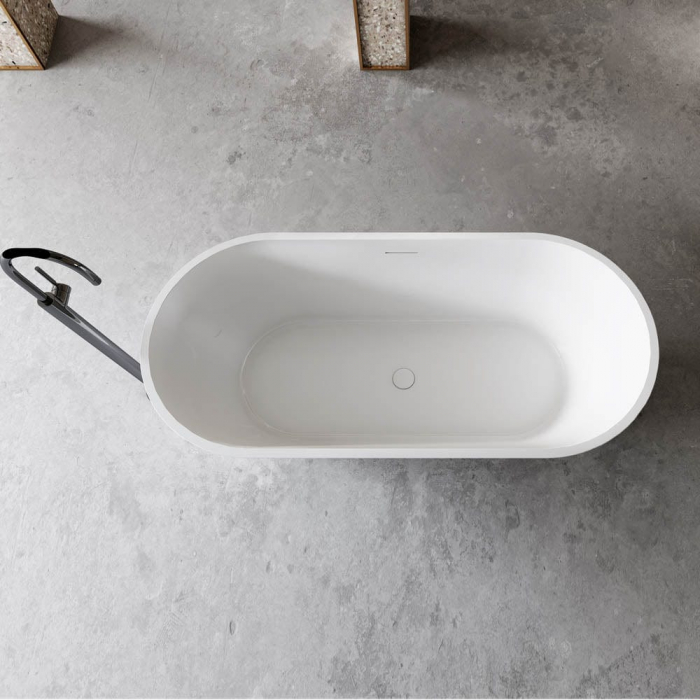 Cada baie freestanding, 150x75 cm, alb lucios, Madeira [4]