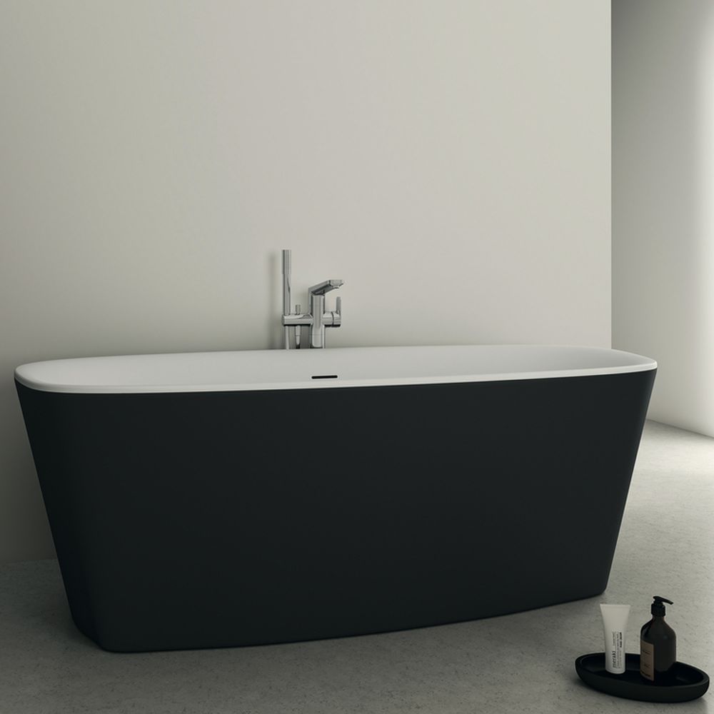 Cada baie freestanding Ideal Standard Dea, 170x75 cm, alb/negru mat [4]