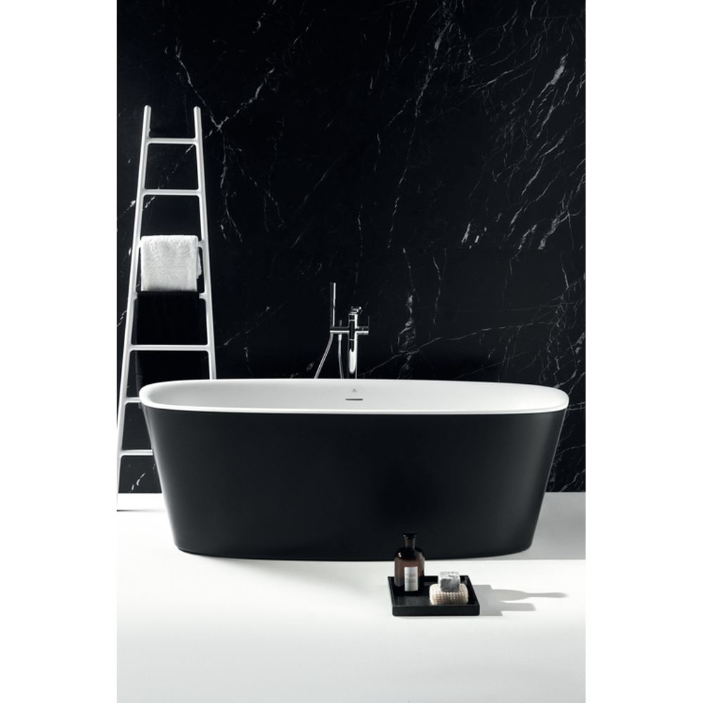 Cada baie freestanding Ideal Standard Dea, 170x75 cm, alb/negru mat [3]