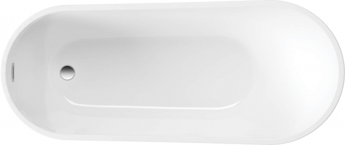 Cada baie freestanding, alba, 160x72 cm, asimetrica, Deante Arnika [3]