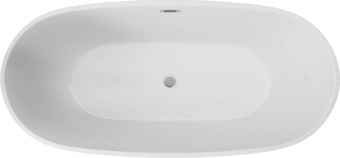 Cada baie freestanding, alba, 160x75 cm, ovala, Deante Alpinia [2]