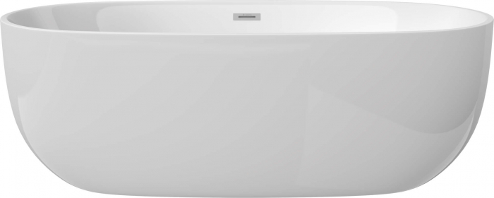 Cada baie freestanding, alba, 160x75 cm, ovala, Deante Alpinia [3]