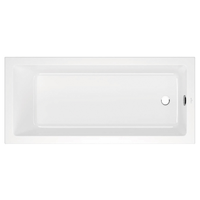 Cada dreptunghiulara Villeroy  Boch  Targa Plus Solo, 160 x 70 cm, alb alpin