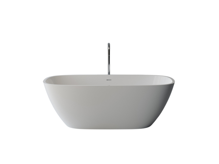 Cada freestanding dreptunghiulara, compozit alb mat, interior lucios, 150x73.6x50.7 cm, Foglia Aura [2]