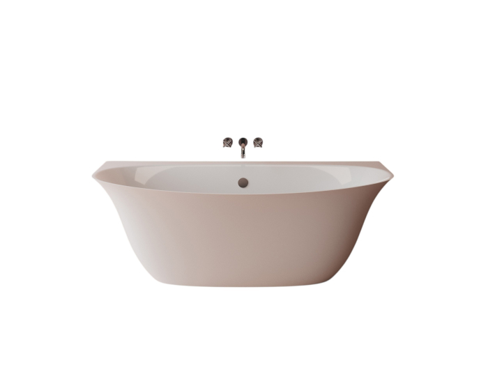 Cada freestanding ovala, compozit alb mat, interior lucios, 170x86x58 cm, Foglia Serenity [2]