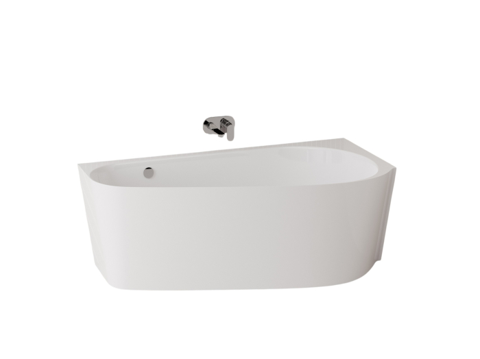 Cada freestanding dreptunghiulara, compozit alb mat, interior lucios,165x84x58 cm, Foglia Isabella [2]