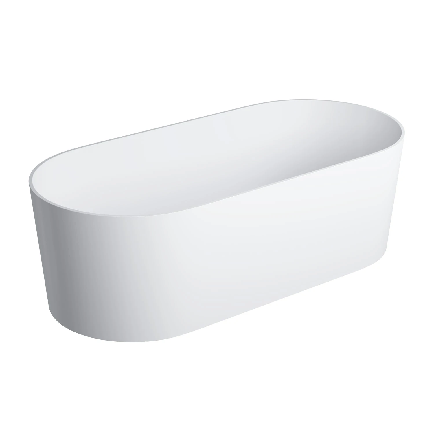Cada freestanding compozit, alb mat, 180x76 cm, Foglia Evo