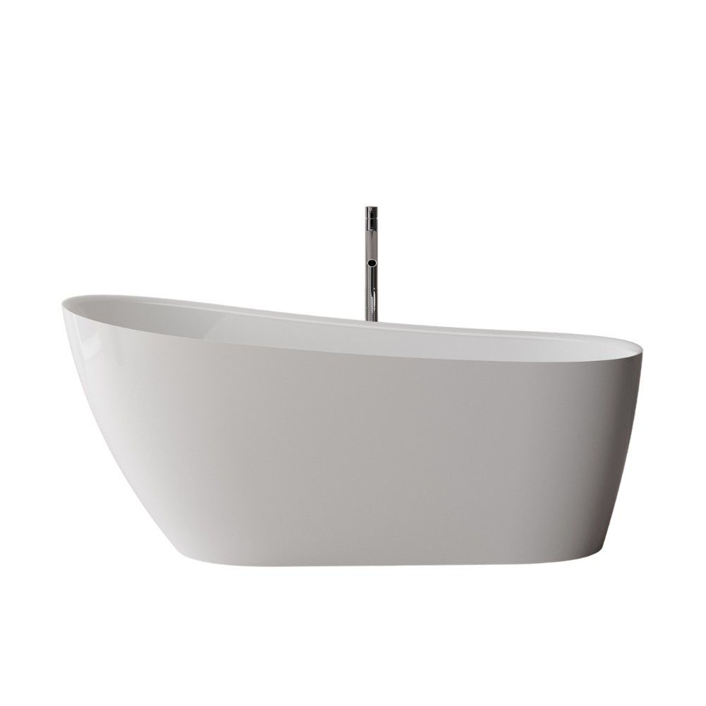 Cada freestanding compozit Marmite Santorini, 170 x 73 cm, ovala, alb lucios [2]