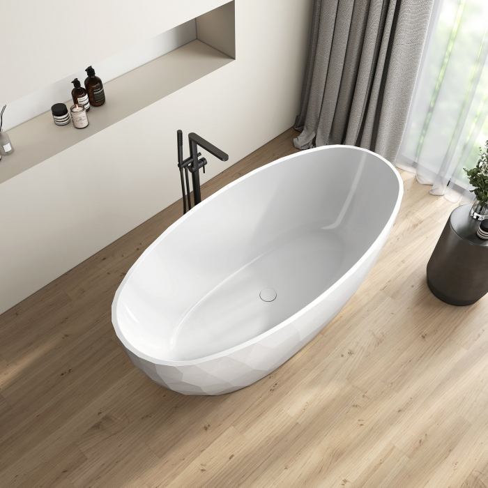 Cada freestanding compozit 3D, ovala 167 x 82 cm, Foglia Ovale [5]